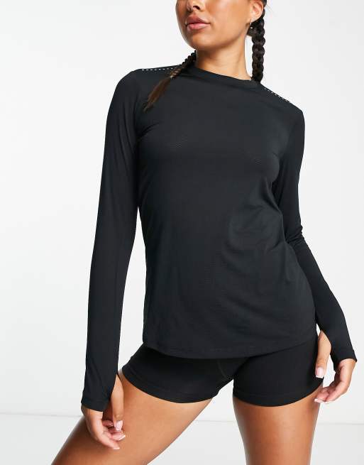 ASOS 4505 Icon long sleeve running top in black