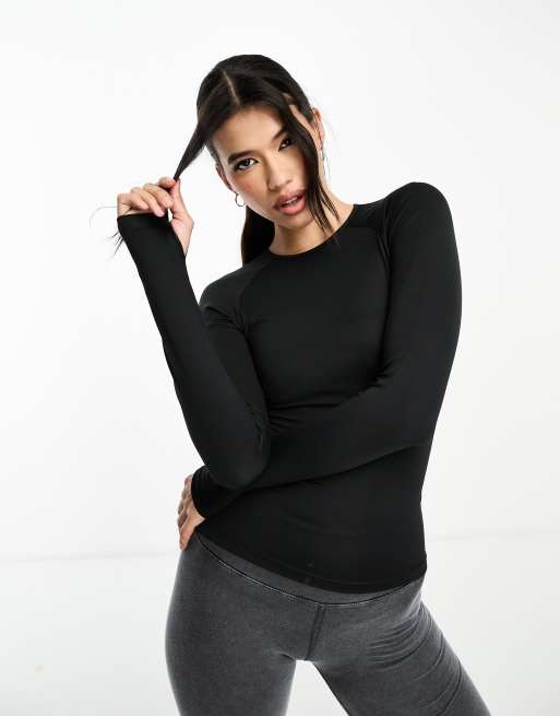 ASOS 4505 Icon soft touch highwaist yoga legging and square neck long  sleeve top