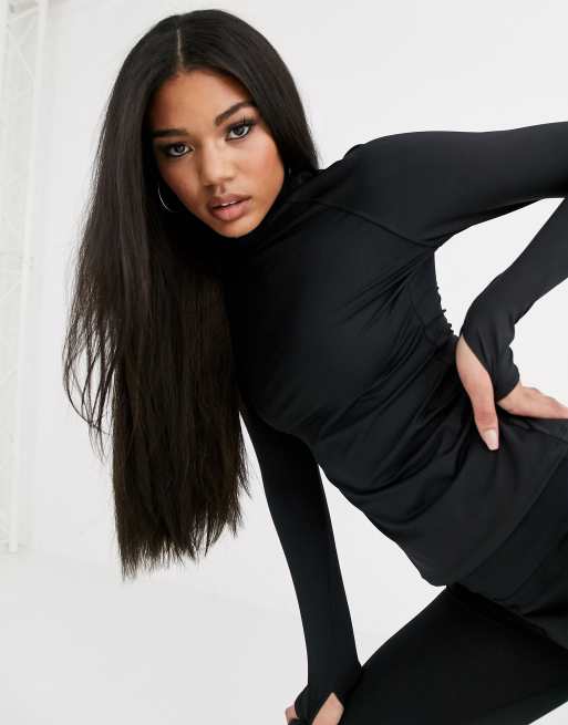 ASOS 4505 Icon Long Sleeve Run Top in Black