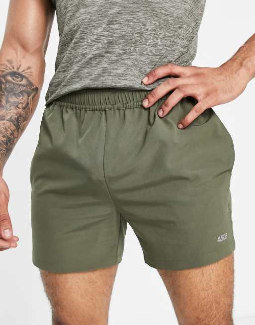 ASOS 4505 - Icon - Mellemlange 13-centimeter-træningsshorts i kakigrøn 