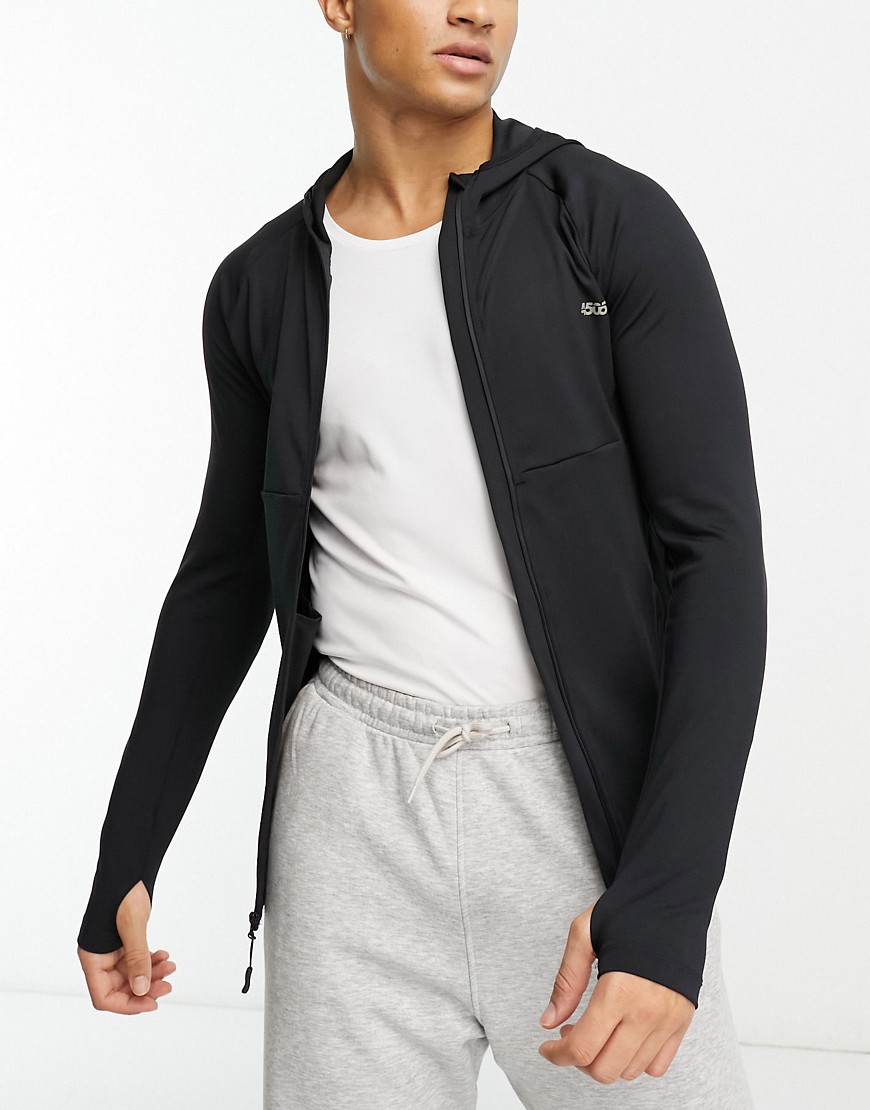 ASOS 4505 Icon muscle fit training hoodie with quick dry-Black