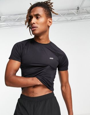 ASOS 4505 icon muscle fit training t-shirt with quick dry in black - BLACK