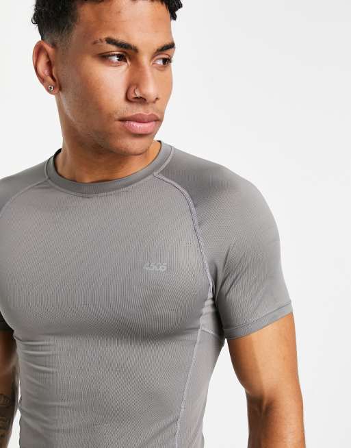 ASOS 4505 icon muscle fit training t shirt with quick dry in gray