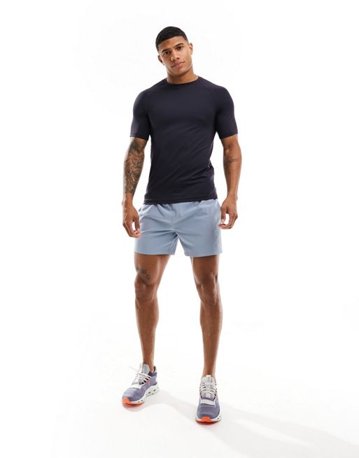 ASOS 4505 Icon muscle fit training t-shirt with quick dry in navy