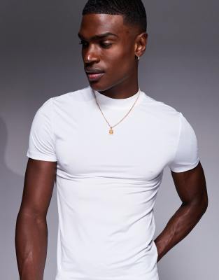 4505 Asos  Icon Muscle Fit Training T-shirt With Quick Dry In White