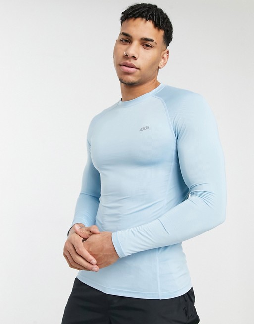 ASOS 4505 icon muscle long sleeve training t-shirt in light blue