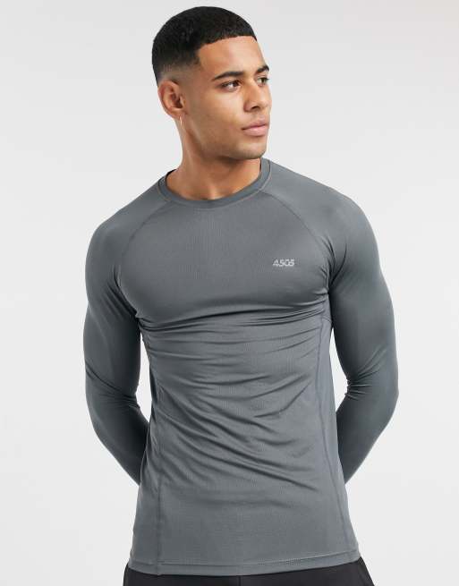 muscle printed shirt long sleeve