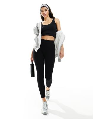 ASOS 4505 - Icon - Nahtlose, gerippte Sport-Leggings in Schwarz