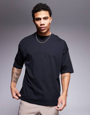 Хлопковая футболка ASOS 4505 Icon большого размера с быстросохнущей отделкой черного цвета 4590₽