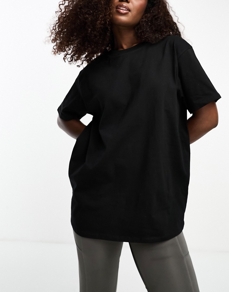 Asos Design 4505 Icon Oversized Cotton T-shirt With Quick Dry In Black