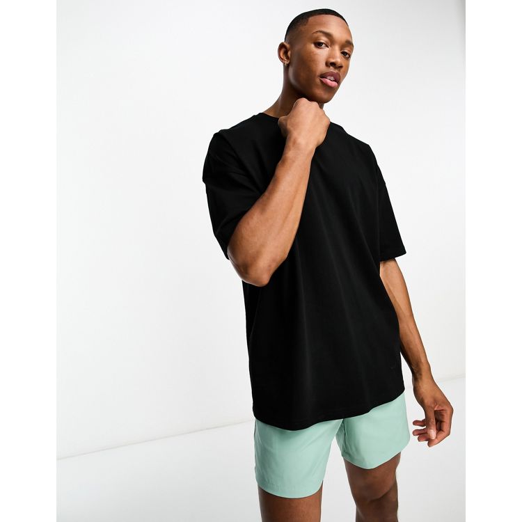 ASOS 4505 Icon oversized cotton T-shirt with quick dry in black in black, ASOS in 2023