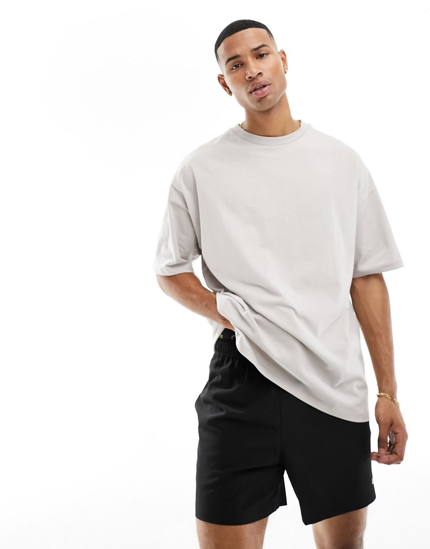4505 Icon oversized training t-shirt in stone-Neutral
