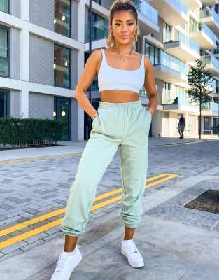 asos green joggers