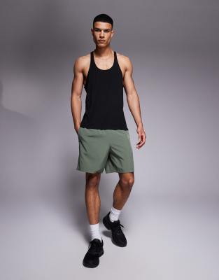 Asos 4505 Icon Performance Jersey Quick Dry Stringer Tank Top In Black