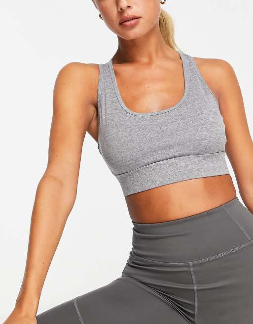 ASOS 4505 Icon performance medium support sports bra in gray