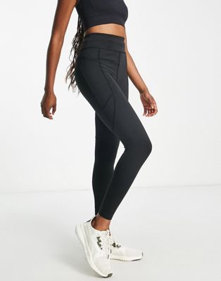 Nike One Training dri fit high rise cropped leggings in diffused blue
