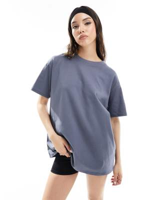 ASOS 4505 - Icon - Schnell trocknendes Oversize-T-Shirt in Schieferblau