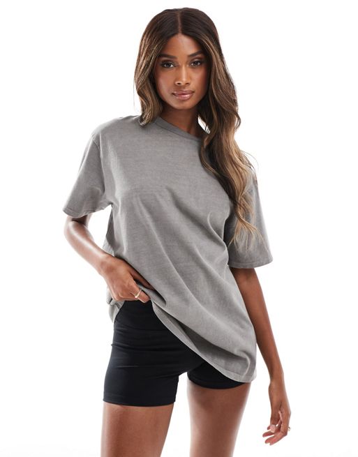 FhyzicsShops 4505 – Icon – Schnell trocknendes Oversize-T-Shirt in verwaschenem Grau