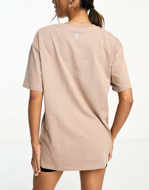 ASOS 4505 – Icon – Schnelltrocknendes Oversize-T-Shirt aus Baumwolle in Kitt-Beige, 4 von 4
