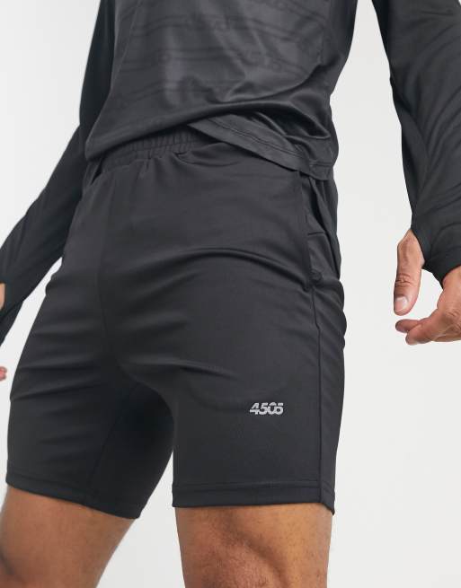 ASOS 4505 Icon skinny training shorts with quick dry in black