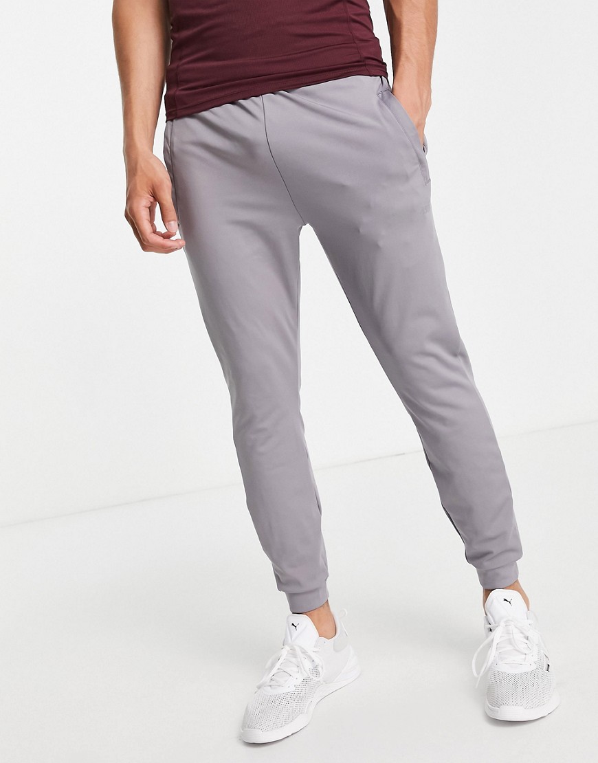 ASOS DESIGN 4505 ICON SKINNY TRAINING SWEATPANTS WITH QUICK DRY IN GRAY-GREY