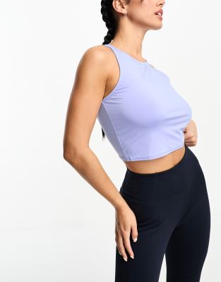 ASOS 4505 icon slightly cropped singlet top in cornflower blue 