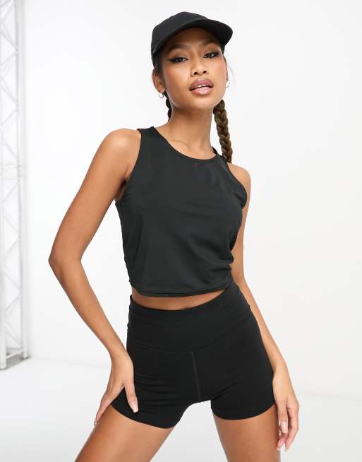 ASOS 4505 Icon yoga cami crop top with inner bra