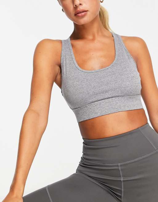ASOS 4505 – Icon – Sport-BH in Grau mit mittlerer Stützkraft 
