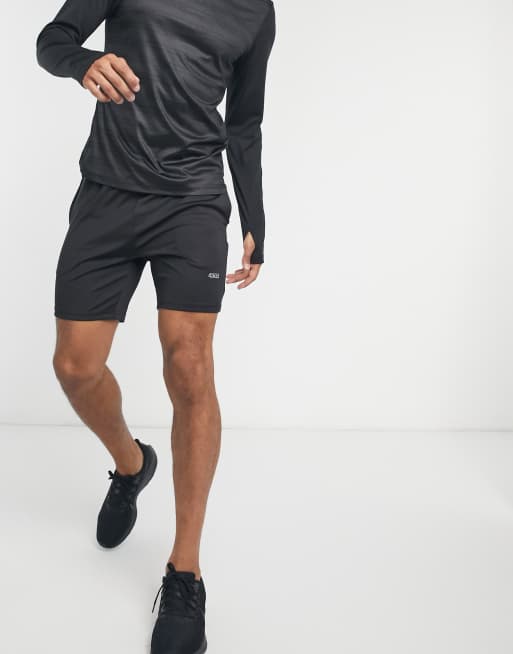 ASOS 4505 – Icon – Svarta, extra smala, snabbtorkande träningsshorts med 18 cm benlängd 
