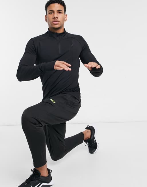 ASOS 4505 – Icon – Sweatshirt för träning i muscle fit med 1/4-lång dragkedja , 3 av 4