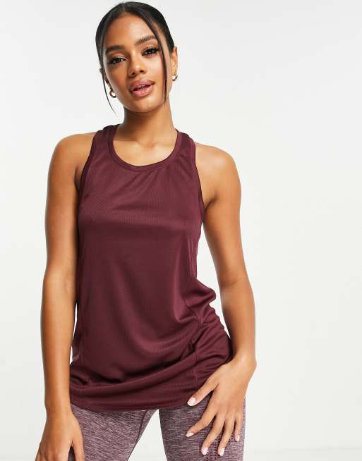 ASOS 4505 Icon tank top with drop arm hole in cotton with quick