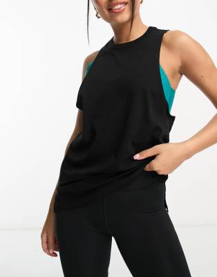 ASOS 4505 loose seamless tank top in black