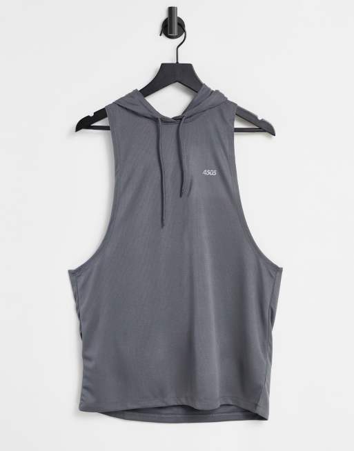 ASOS 4505 Icon training hooded sleeveless t-shirt with dropped armhole