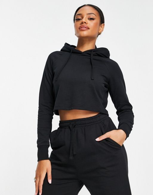 ASOS 4505 Icon training hoodie in loopback jersey co ord-Black