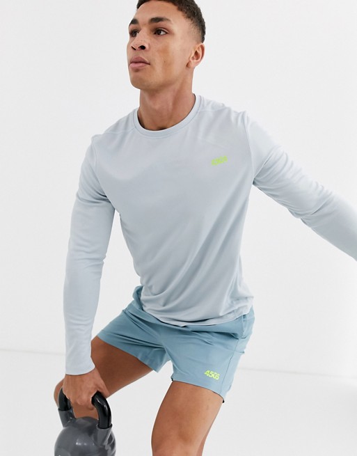 ASOS 4505 icon training long sleeve t-shirt in pale grey
