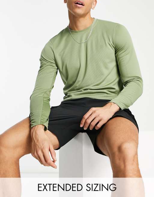 ASOS 4505 icon muscle fit training t-shirt with quick dry in khaki