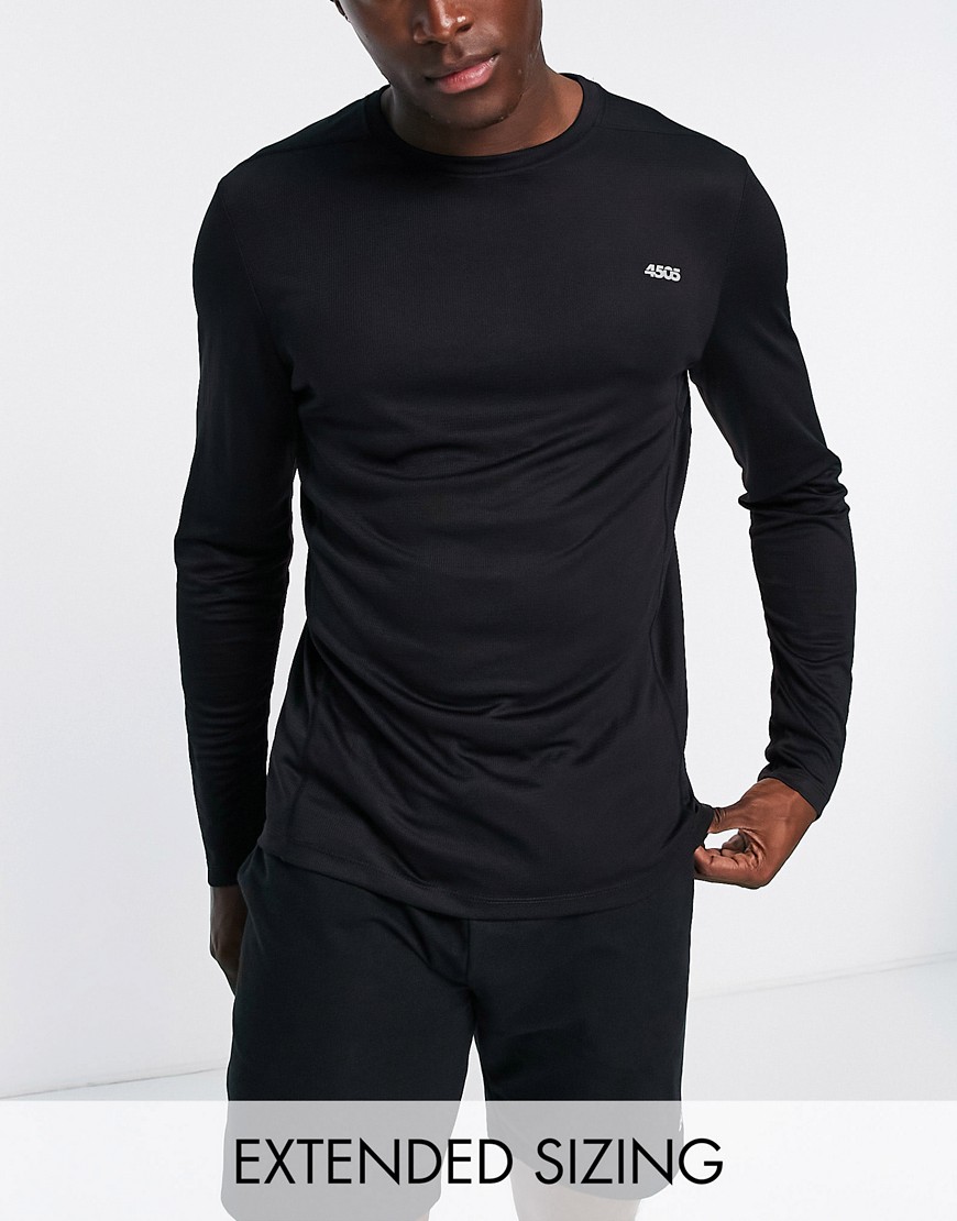 ASOS 4505 icon training long sleeve t-shirt with quick dry-Black