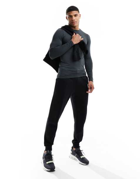 Under Armour ColdGear Armour branded waistband leggings in navy