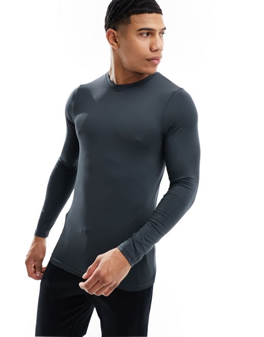 Under Armour ColdGear Armour long sleeve mock neck compression t-shirt in  black