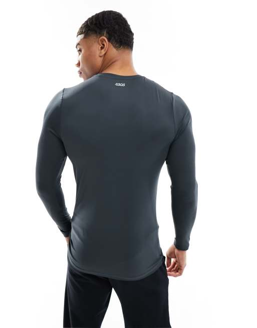 ASOS 4505 Icon slim fit long sleeve training t-shirt in mesh peformance  fabric with quick