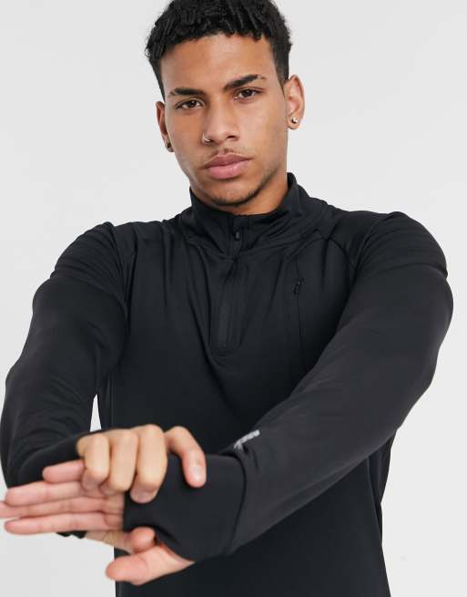 ASOS 4505 icon training muscle fit sweatshirt with 1/4 zip