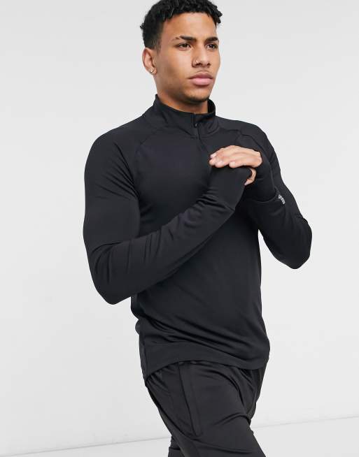 ASOS 4505 icon long sleeve top with 1/4 zip