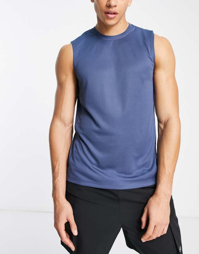 ASOS 4505 icon training sleeveless t-shirt in slate