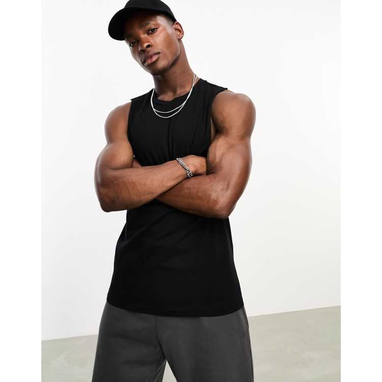 Asos black tank store top