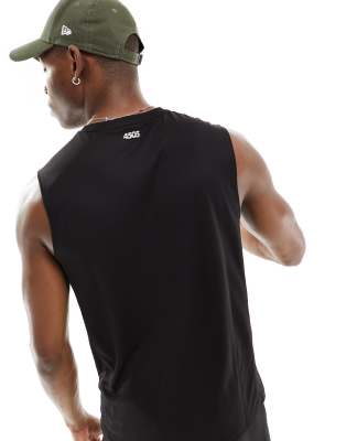 Asos 4505 Icon Training Sleeveless Tank Top With Quick Dry In Black