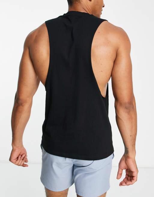 ASOS 4505 Tall high neck drop armhole easy gym vest size 10