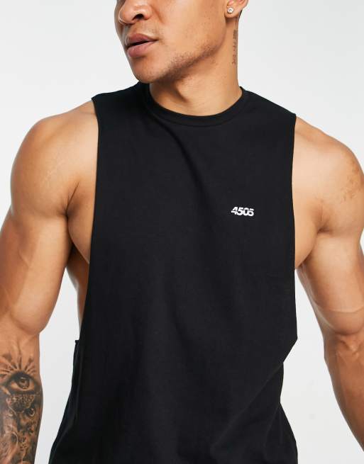 ASOS 4505 sleeveless t-shirt with camo jacquard seamless knit