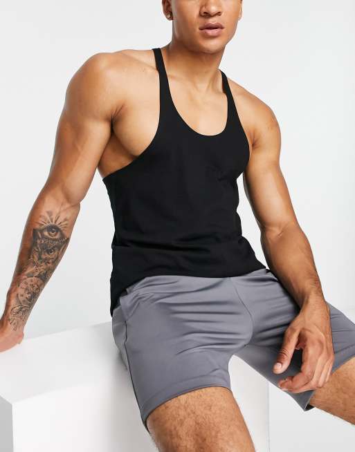 V-Neck Jersey Gym Stringer Quick Dry Vest in our Men's T-Shirts