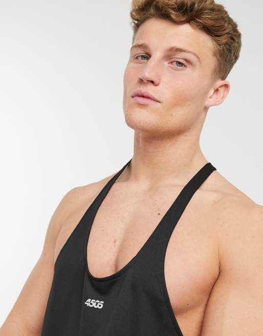 V-Neck Jersey Gym Stringer Quick Dry Vest in our Men's T-Shirts