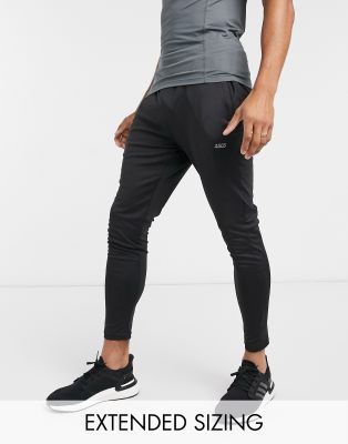 black skinny track pants